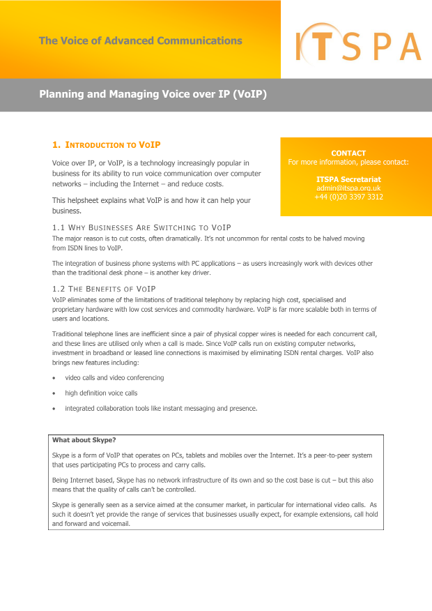 Planning and Managing Voice over IP (VoIP) cover