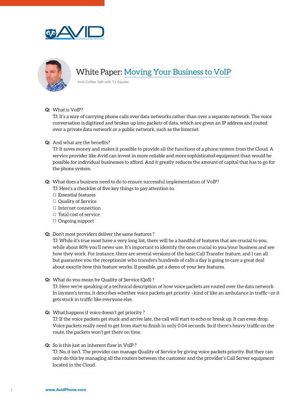 Moving Your Business to VoIP cover