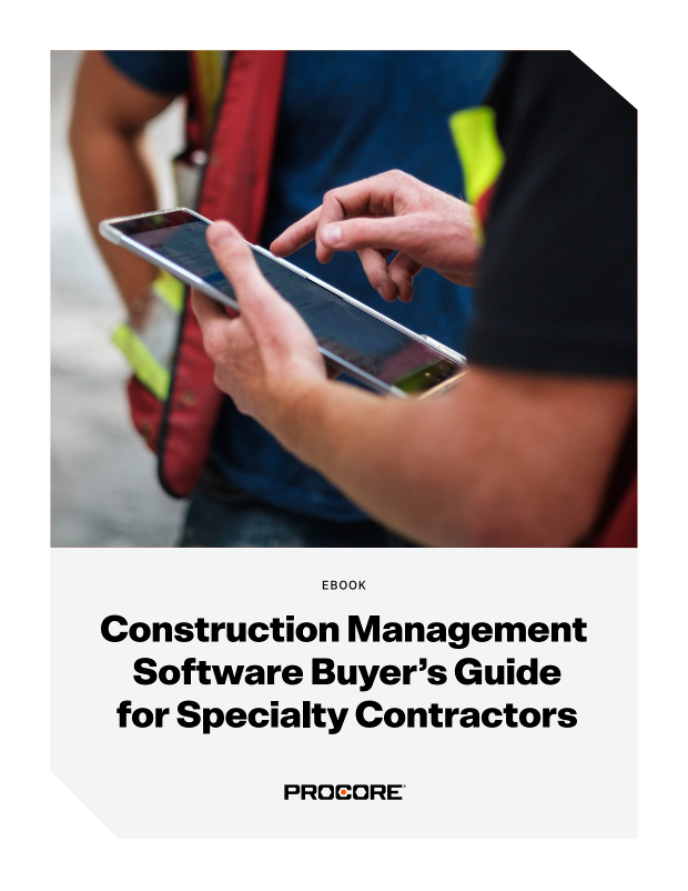 Construction Management Software Buyer's Guide for Specialty Contractors cover
