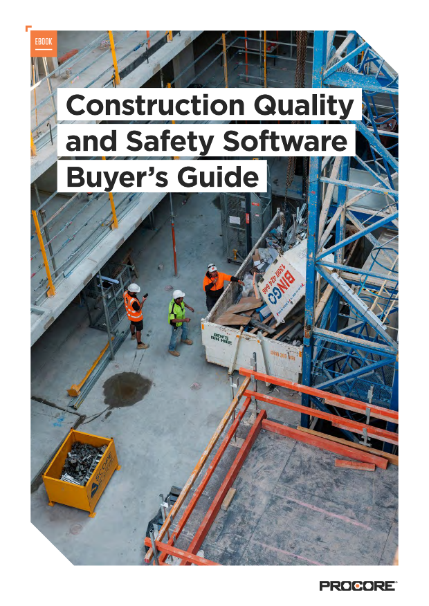 Construction Quality and Safety Software Buyer's Guide cover